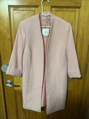Kasper Soft Pink Open-Front blazer jacket